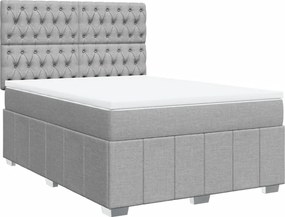 vidaXL Κρεβάτι Boxspring με Στρώμα Αν. Πράσινο 160x200εκ Υφασμάτινο