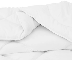 vidaXL Πάπλωμα με μαξιλάρι 2 pcs Λευκό 140 x 220 cm Μικροΐνες