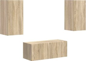 vidaXL Σετ επίπλου τηλεόρασης 2 pcs Δρύς Sonoma Επεξεργασμένο ξύλο