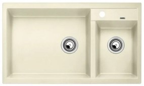Blanco Metra 9 Jasmine SILGRANIT™ PuraDur™ Γρανιτένιος Νεροχύτης Ένθετος με 2 Γούρνες 86x50cm