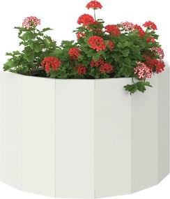 vidaXL Γλάστρα Λευκό 60 x 30 x 35 εκ Ατσάλι