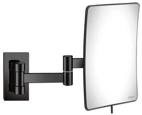 Επιτοίχιος Μεγεθυντικός Καθρέπτης x3 με Διπλό Βραχίονα Led 5w 220-240V Gun Metal Polished Sanco Led Cosmetic Mirrors MRLED-301-A23