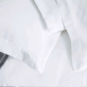 Μαξιλαροθήκη Ξενοδοχείου Oxford 3 Πλευρών White 200 Κλωστές Περκάλι 100% Βαμβάκι 52 X 75 52x75cm 100% Cotton
