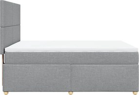 vidaXL Κρεβάτι Boxspring με Στρώμα Αν. Πράσινο 160x200εκ Υφασμάτινο