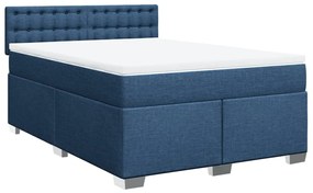 ΚΡΕΒΑΤΙ BOXSPRING ΜΕ ΣΤΡΩΜΑ ΜΠΛΕ 140X190 ΕΚ. ΥΦΑΣΜΑΤΙΝΟ 3288203