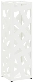 vidaXL Σχέδιο &amp; βάση αποθήκευσης Λευκό 15,5 x 15,5 x 49 εκ Μέταλλο