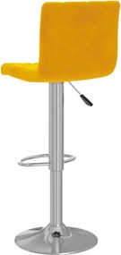 vidaXL Σκαμπό Μπαρ 2 τεμ. Μουσταρδί Βελούδινα