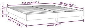 Πλαίσιο Κρεβατιού Boxspring Κρεμ 160x200 εκ. Υφασμάτινο - Κρεμ