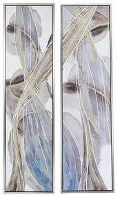 Artekko Glitter Πολύχρωμοι Πίνακες με Καμβά σε Κορνίζα (50x3.7x180)cm 2pcs Artekko 82357