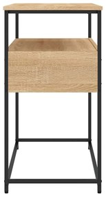 vidaXL Τραπέζι Κονσόλα Sonoma Δρυς 75x40x75 εκ. Επεξεργασμένο Ξύλο