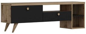 Έπιπλο Τηλεόρασης Parion 382NRC1107 150x35x47cm Black-Oak