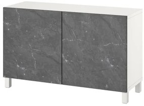 BESTÅ σύνθεση αποθήκευσης με πόρτες, 120x42x74 cm 494.214.38