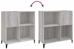 vidaXL Δισκοθήκη Γκρι Sonoma 84,5 x 38 x 89 εκ. από Επεξεργασμένο Ξύλο