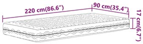 ΣΤΡΩΜΑ ΑΦΡΟΥ ΣΚΛΗΡΟΤΗΤΑ H2 H3 ΛΕΥΚΟ 90X220 ΕΚ. 4016639