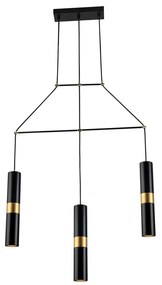 Φωτιστικό Οροφής Τρίφωτο Aca Da Vinci HM853P66BK Black