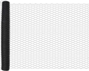 vidaXL Φράχτης Εξαγώνου Γκρι 1,2 x 50 m PVC