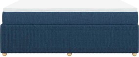 vidaXL Κρεβάτι Boxspring με Στρώμα Μπλε 160x200 εκ. Υφασμάτινο