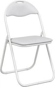 vidaXL Πτυσσόμενη Καρέκλα 2 pcs Λευκό και Γκρι 48 x 43,5 x 81 εκ.