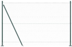vidaXL Στύλος Περιφράξεων Πράσινο 50 x 1,6 μ (36 mm δίχτυ)