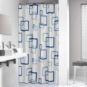 Κουρτίνα Μπάνιου Retro Blue Sealskin 180Πx200Υ PEVA