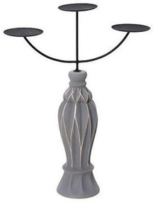 Κηροπήγιο 3 Θέσεων GIO103K2 Γκρι Ματ 44,7x34x10,5cm Espiel Ceramic