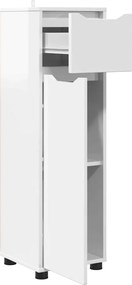 vidaXL Ντουλάπι Μπάνιου Υψηλής γυαλάδας λευκό 30,5 x 30 x 101 εκ