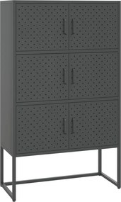 vidaXL Ντουλάπι Ανθρακί 80 x 35 x 135 εκ. από Ατσάλι