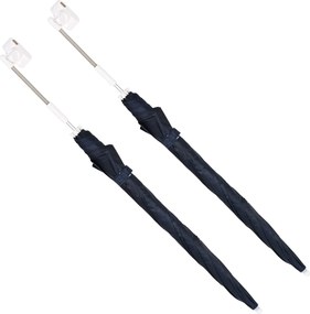 vidaXL Ομπρέλα με κλιπ Ø 105 x 86 εκ 170T πολυεστέρας 2 τεμ.