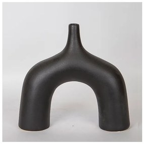 Βάζο Κεραμικό Μαύρο 34x10x33cm 752-20140 Estheti-752-20140-Μαύρο 752-20140