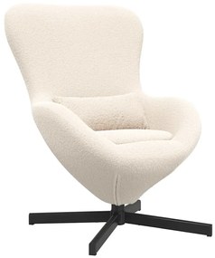 vidaXL Κάθισμα-αυγό Κρεμ 63 x 73 x 90 εκ Κάλαθος ύφασμα με σγουρή υφή