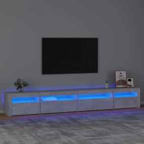 Έπιπλο Τηλεόρασης με LED Γκρι Σκυροδέματος 270x35x40 εκ.