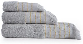 Πετσέτες Quantro (Σετ 3τμχ) Grey Nef-Nef Homeware Σετ Πετσέτες 70x140cm 100% Cotton