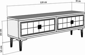TV Stand Yuka 120 - Anthracite Anthracite