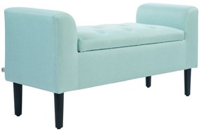 Πάγκος HOMCOM με αποθηκευτικό χώρο, ταπετσαρισμένη τραπεζαρία, αντοχή έως 130 kg, όψη λινό, ξύλο καουτσούκ, 116 x 44 x 58 cm, πράσινο