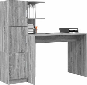 vidaXL Γραφείο 2 pcs Γκρίζο Σονομα