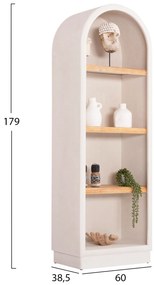 ΡΑΦΙΕΡΑ ΣΕΙΡΑ SANTORINI HM18045 MDF ΥΠΟΛΕΥΚΟ-ΡΑΦΙΑ ΞΥΛΟ ΕΛΑΤΟΥ ΦΥΣΙΚΟ 60x38,5x179Υεκ. (1 Τεμμάχια)