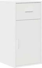 vidaXL Πλαϊνό γραφείο με συρτάρι Λευκό 38 x 34 x 75 εκ