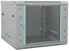 vidaXL Ντουλάπα δικτύου με αποθήκευση Γκρι 60 x 60 x 50 εκ Ατσάλι