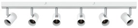 vidaXL Προβολέας οροφής 6 Way Adjustable Λευκό E27