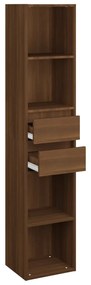 vidaXL Βιβλιοθήκη Καφέ Δρυς 36 x 30 x 171 εκ. από Επεξεργασμένο Ξύλο