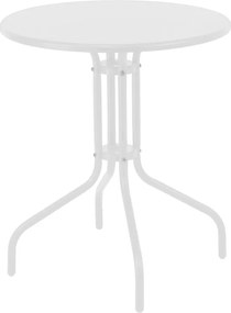 Τραπεζαρία Vergo-Calan pakoworld λευκό μέταλλο Φ60x70εκ