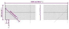 vidaXL Συρματόπλεγμα Περίφραξης Πράσινο 1,6 x 25 μ.