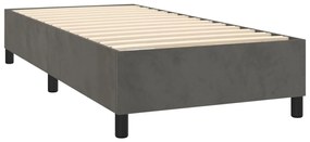 ΚΡΕΒΑΤΙ BOXSPRING ΜΕ ΣΤΡΩΜΑ ΣΚΟΥΡΟ ΓΚΡΙ 80X200 ΕΚ. ΒΕΛΟΥΔΙΝΟ 3137990