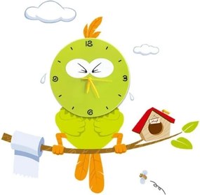 LED Παιδική Απλίκα Τοίχου Bird 0,6W Clock Πολύχρωμο