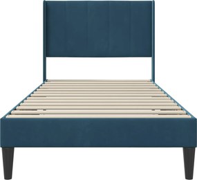 vidaXL Σκελετός Κρεβατιού Μπλε 100 x 200 cm Βελούδο