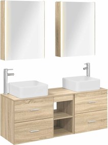 vidaXL Σετ Επίπλων Μπάνιου 5 pcs Sonoma Δρυς