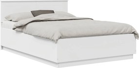 vidaXL Σκελετός Κρεβατιού Λευκό 150 x 200 cm Επεξεργασμένο ξύλο