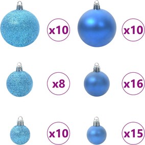 vidaXL Τεχνητό Χριστουγεννιάτικο Δέντρο με Άξονα με βάση Λευκό 270 cm