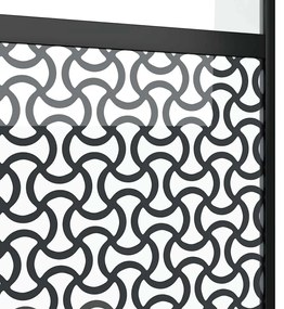 vidaXL Συρόμενη Πόρτα Μαύρο 90 x 205 cm Tempered γυαλί, Αλουμίνιο