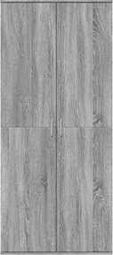 vidaXL Ντουλάπι Γκρι Sonoma 80x35x180 εκ. από Επεξεργασμένο Ξύλο